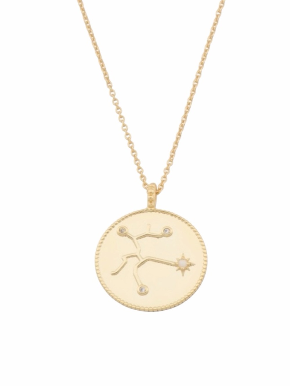 Gorjana Gold Plated  Zodiac Constellation Pendant Necklace in Sagittarius
